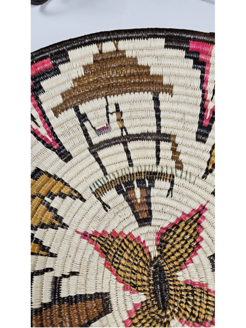 Southwestern Style Woven Coiled Basket Plaque 13